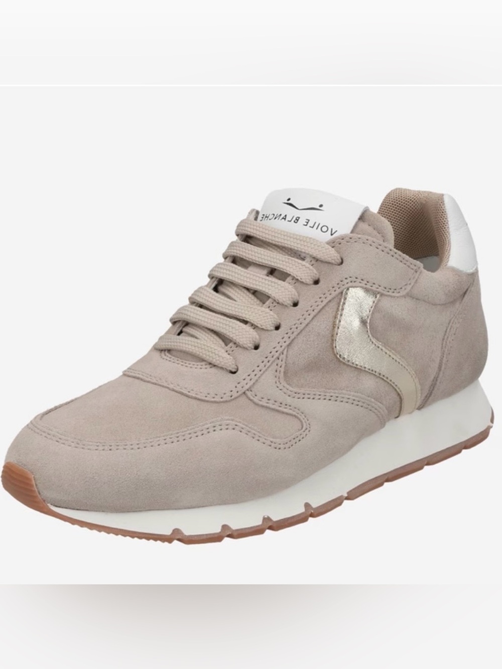 NWT VOILE BLANCHE JULIA Suede Sneaker in Beige - Platino